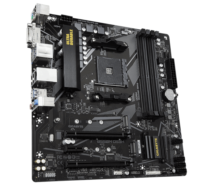 Дънна платка GIGABYTE B550M DS3H, Socket AM4, 4 x DDR4 - Image 3