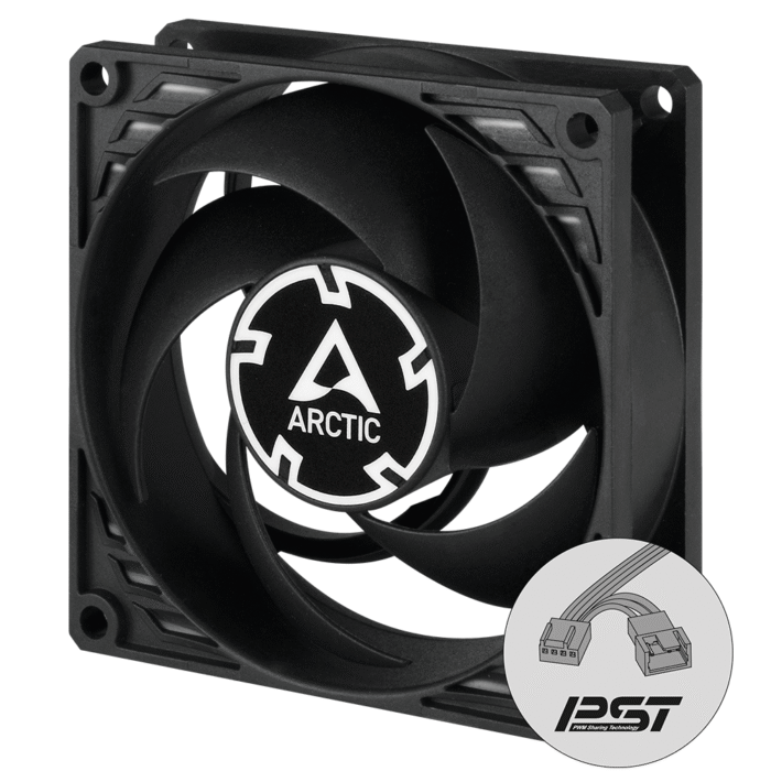 Вентилатор ARCTIC P8 PWM PST, Черен - Image 2