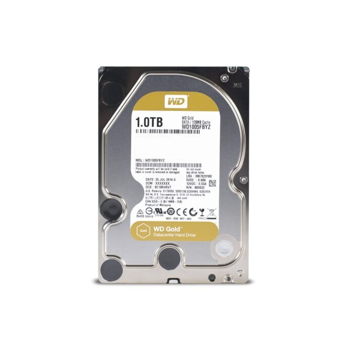 Хард диск WD Gold, 1TB, 7200rpm, 128MB, SATA 3, WD1005FBYZ - Image 1