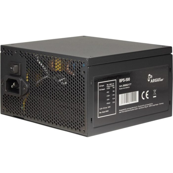 Захранващ блок Inter Tech Argus BPS-500, 500W 80+ Bronze - Image 2