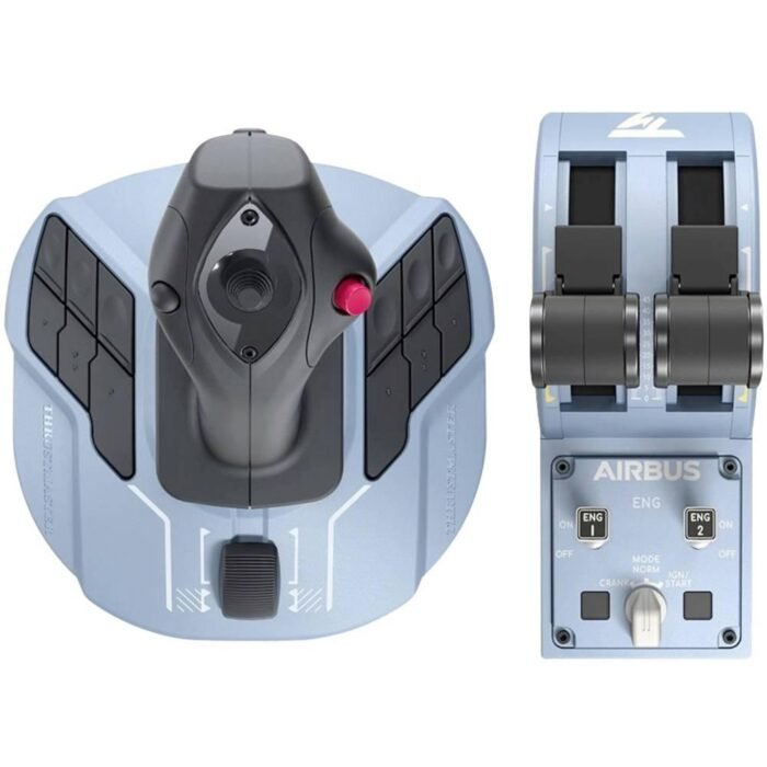 Жичен джойстик Thrustmaster TCA Officer Pack Airbus Edition, авиосимулатор за PC, Черен/Син - Image 6