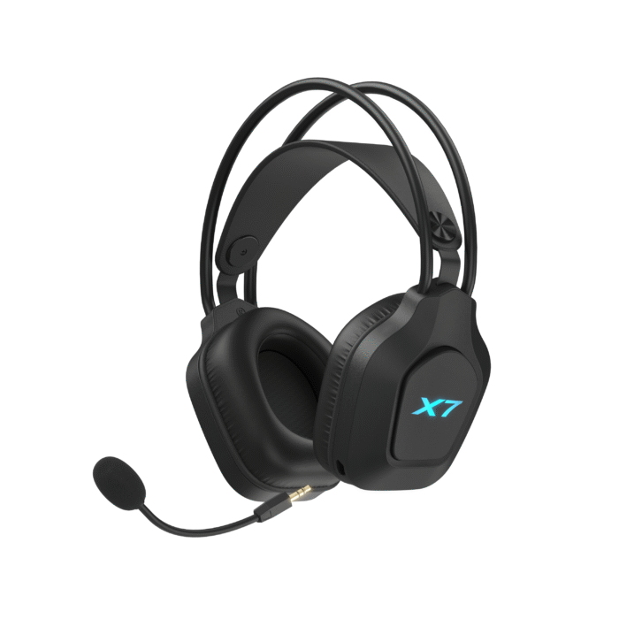 A4tech X7 Геймърски безжични слушалки XR-200, Bluetooth, RGB, черни - Image 1