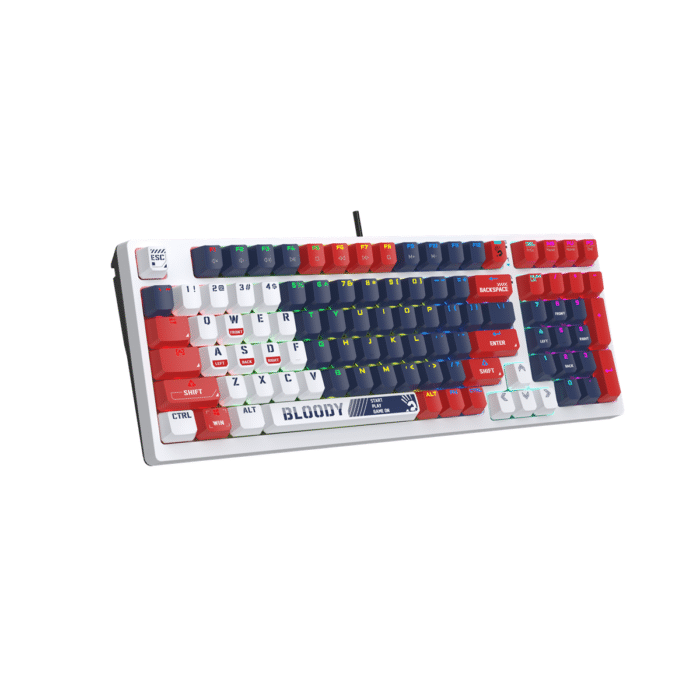 А4tech Геймърска механична  клавиатура Bloody Sports Navy S98 BLMS RGB Backlit red switch , USB - Image 2