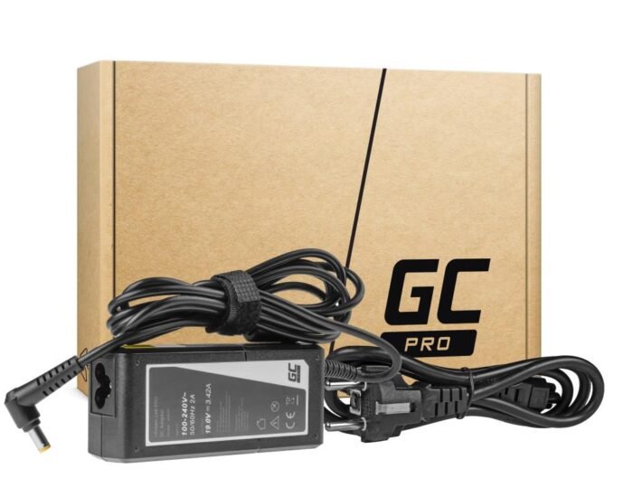 Захранване за лаптоп GREEN CELL, PRO Charger / AC Adapter 19V 3.42A 65W for Acer Aspire 5741G 5742 5742G E1-521 E1-531 E1-531G E1-570 E1-571 E1-571G - Image 1