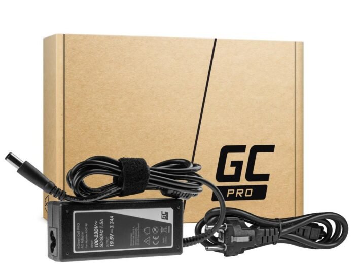 Захранване за лаптоп GREEN CELL, AC Adapter за DELL  PRO Charger / AC Adapter 19.5V 3.34A 65W for Dell Latitude E6330 E6410 E6430 E6530 E7440 Inspiron 15 5558 15R N5110 - Image 1