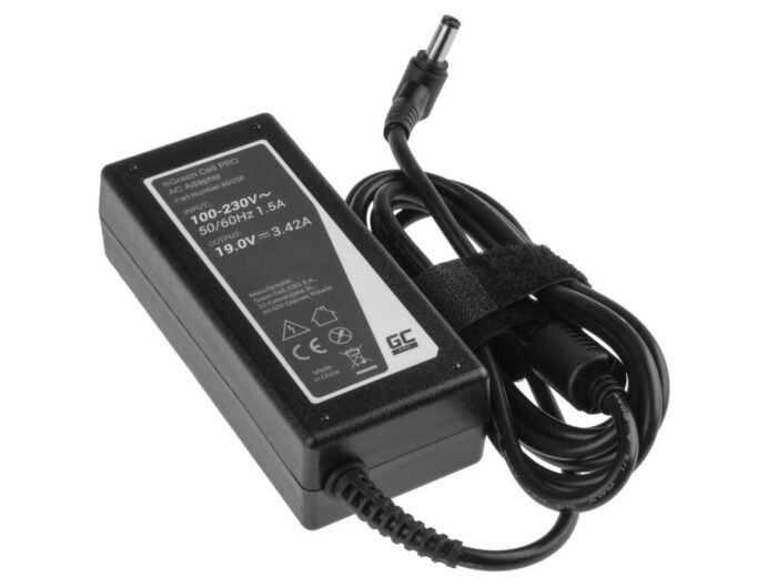 Захранване за лаптоп GREEN CELL, PRO Charger / AC Adapter 19V 3.42A 65W for Asus R510C R510L R556L X550C X550L Toshiba Satellite C650 L750 5.5mm-2.5mm - Image 2