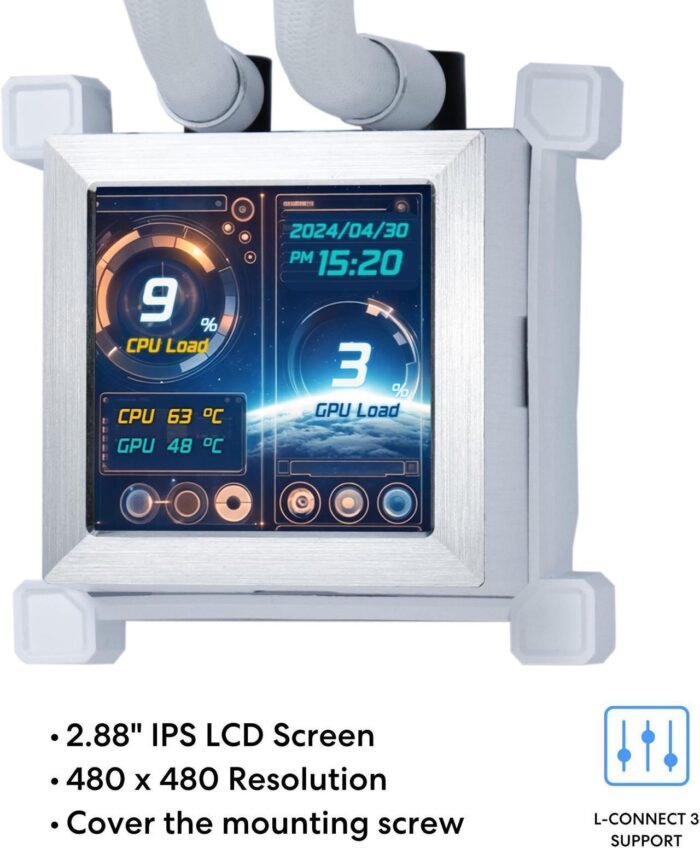 Охладител за процесор Lian Li HydroShift LCD 360 Silent - White - Image 2