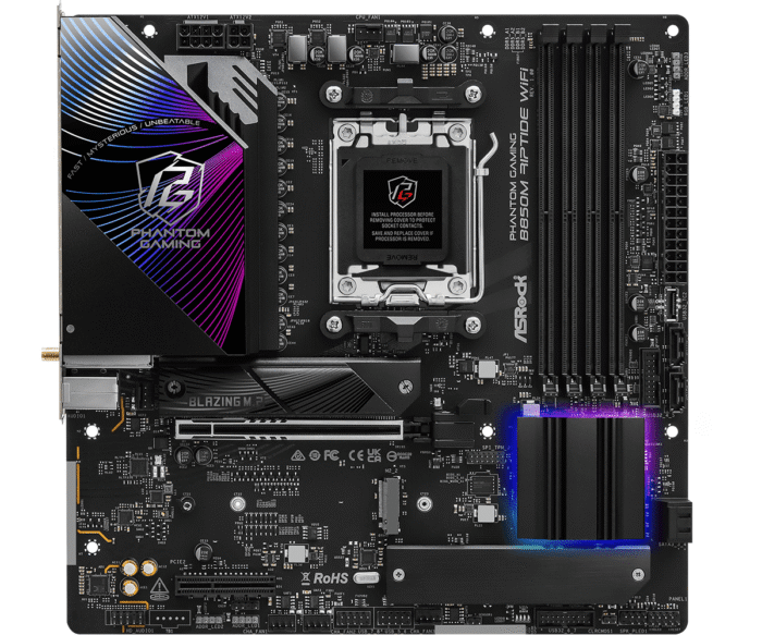 Дънна платка ASRock B850M RIPTIDE WIFI7 socket AM5 - Image 1