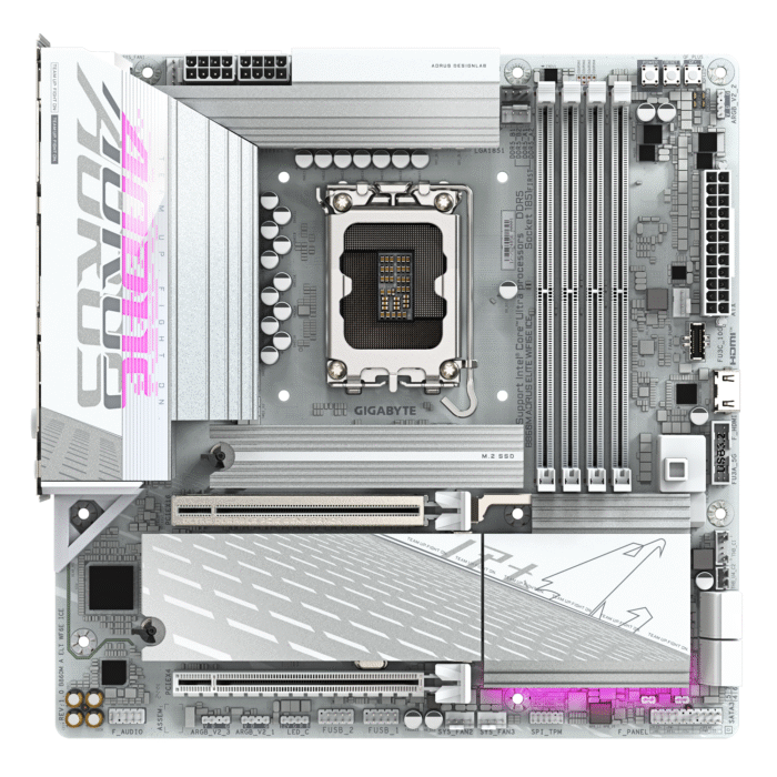 Дънна платка GIGABYTE B860M AORUS ELITE WiFi 6E ICE, LGA 1851 - Image 1