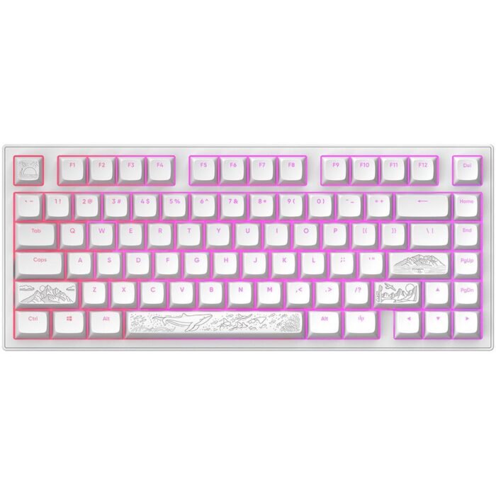 Геймърскa механична клавиатура Dark Project ALU81A Terra Nostra White RGB - Image 1