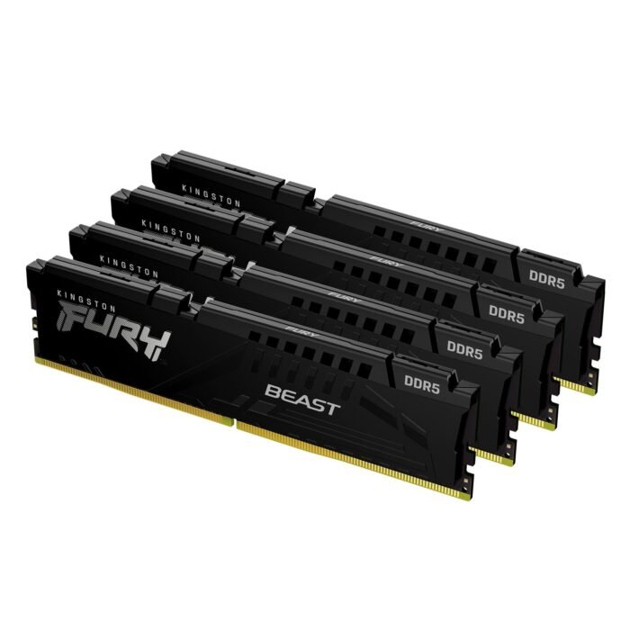 Памет Kingston FURY Beast Black 128GB(4x32GB) DDR5 5200MHz CL40 KF552C40BBK4-128 - Image 1