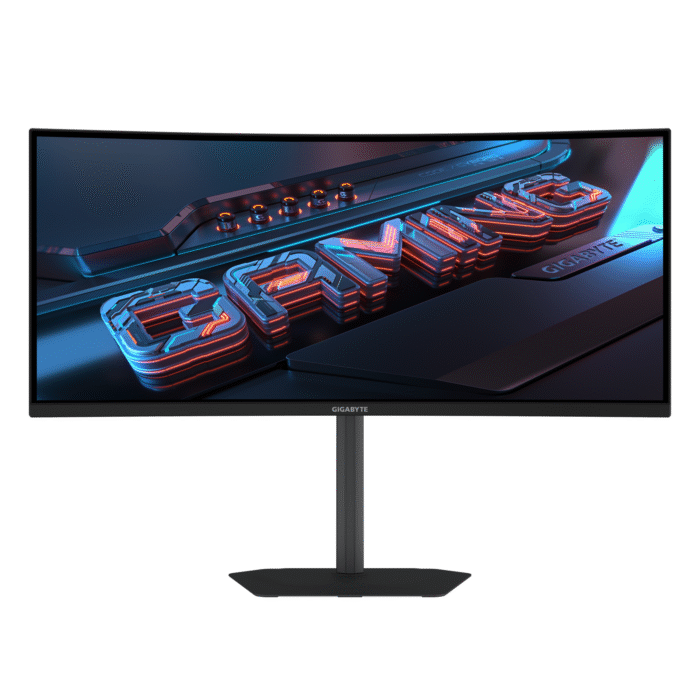 Геймърски Монитор Gigabyte G34WQCP - 34" SS VA WQHD 3440x1440, Curved 1500R, 180Hz, 1ms, HDR Ready - Image 1