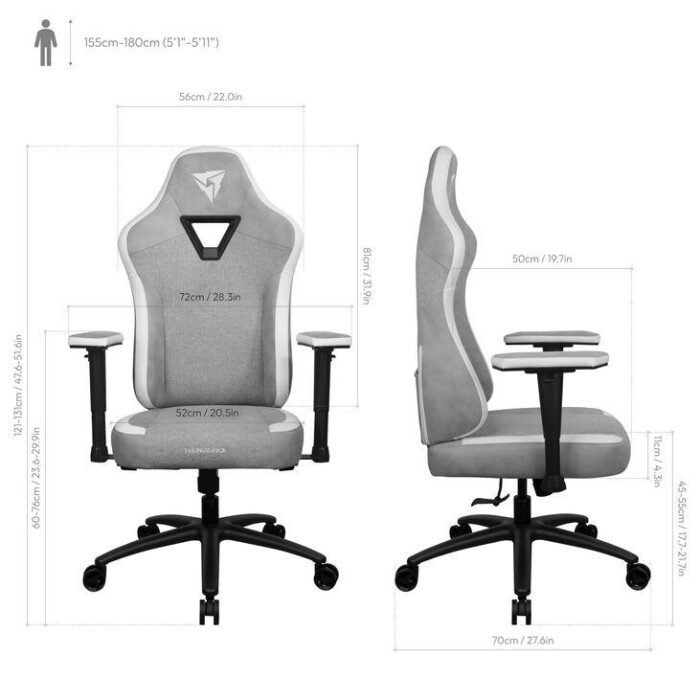 Геймърски стол ThunderX3 EAZE Loft - Сив - Image 8