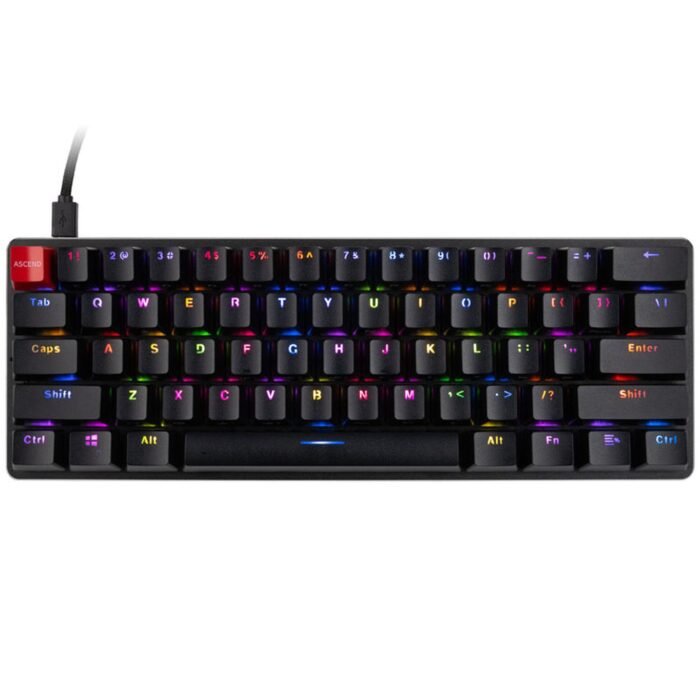 Геймърска механична клавиатура Glorious GMMK Black Compact - Gateron Brown Switches,  US-Layout - Image 1