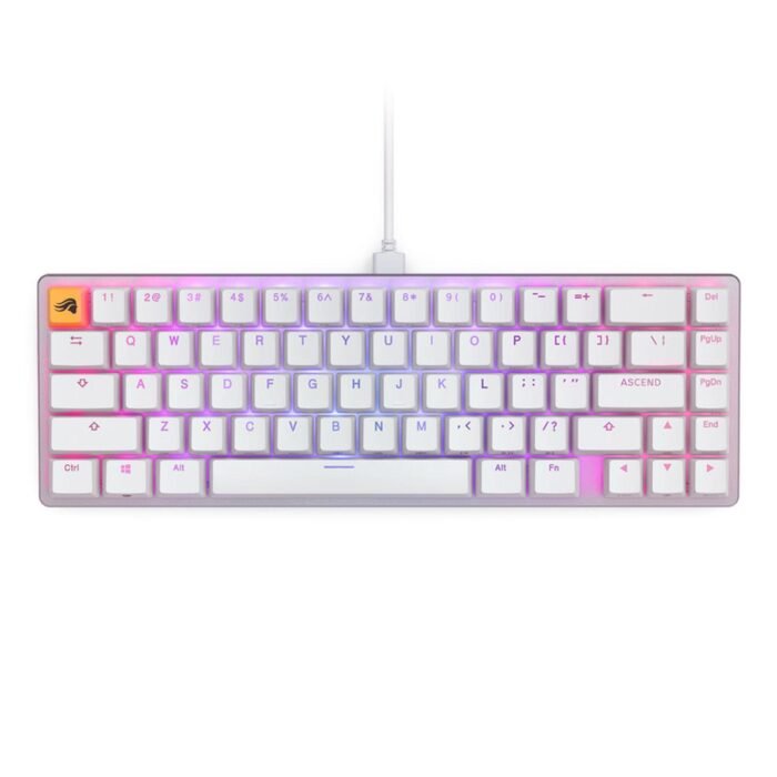 Геймърска механична клавиатура Glorious GMMK 2 White Compact- Fox Switches US-Layout - Image 1