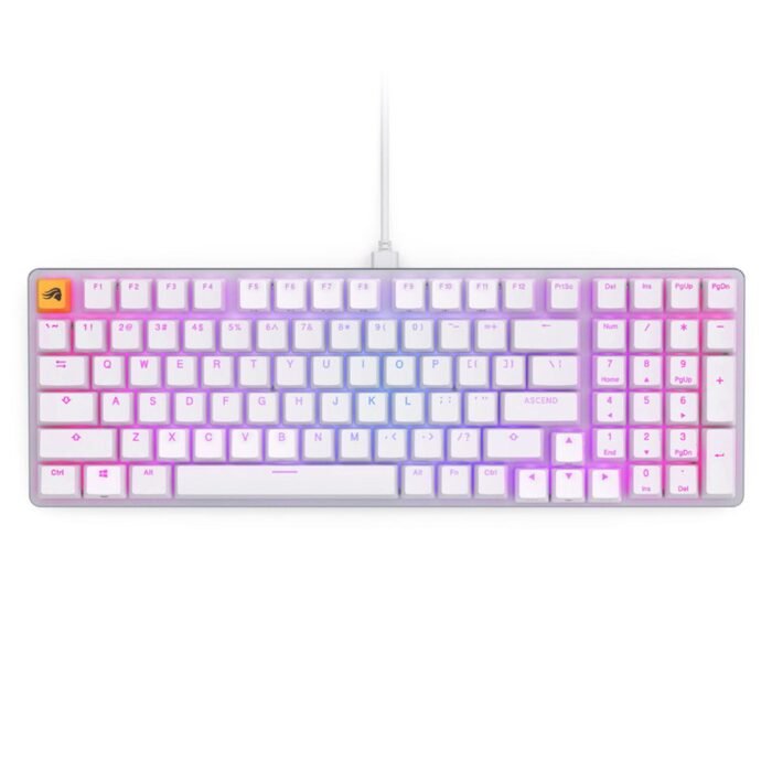 Геймърска механична клавиатура Glorious GMMK 2 White - Fox Switches US-Layout - Image 1