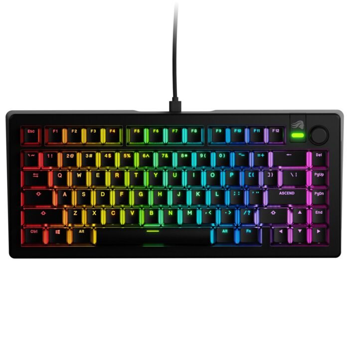 Геймърска механична клавиатура Glorious GMMK 3 75% Black - Fox Linear Switches - Image 1