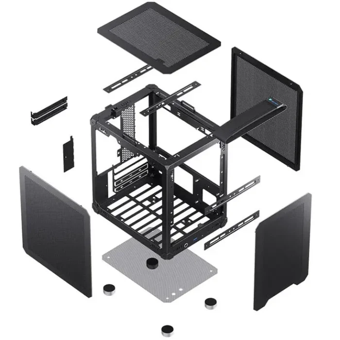 Кутия Jonsbo C6 Mesh, mATX, Black - Image 6