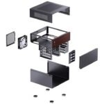 Кутия Jonsbo N4 NAS, m-ATX, Black - Image 9