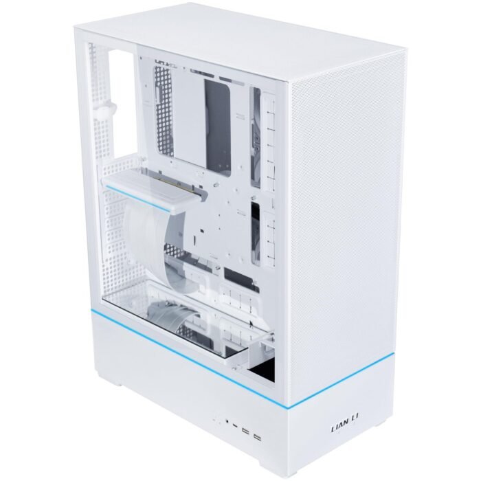 Кутия Lian-Li SUP01W Mid-Tower, Tempered Glass, Бяло - Image 2