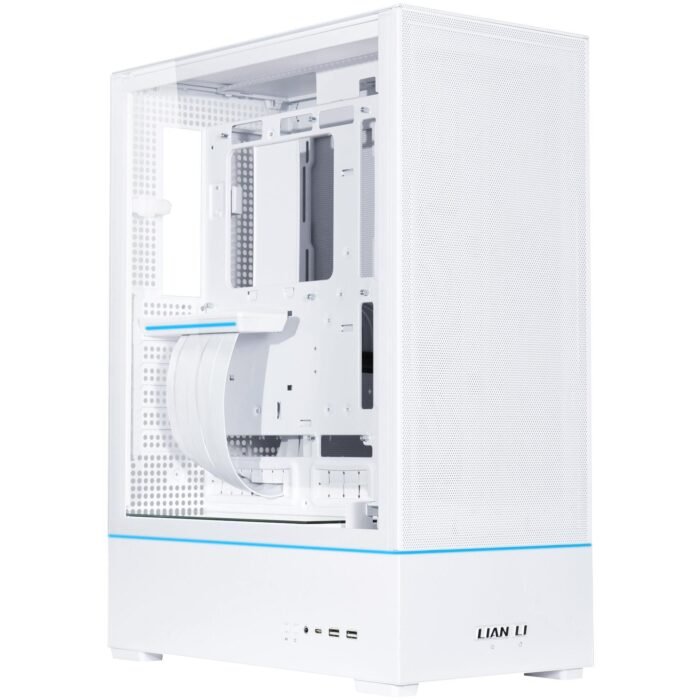 Кутия Lian-Li SUP01W Mid-Tower, Tempered Glass, Бяло - Image 1