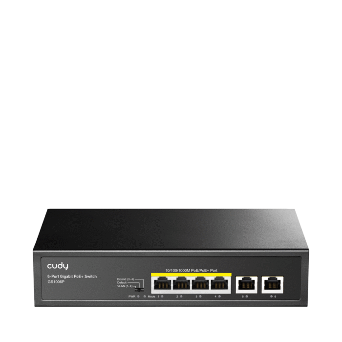 Суич Cudy GS1006P, 6 x портов 10/100/1000Mbps PoE, 65W - Image 1