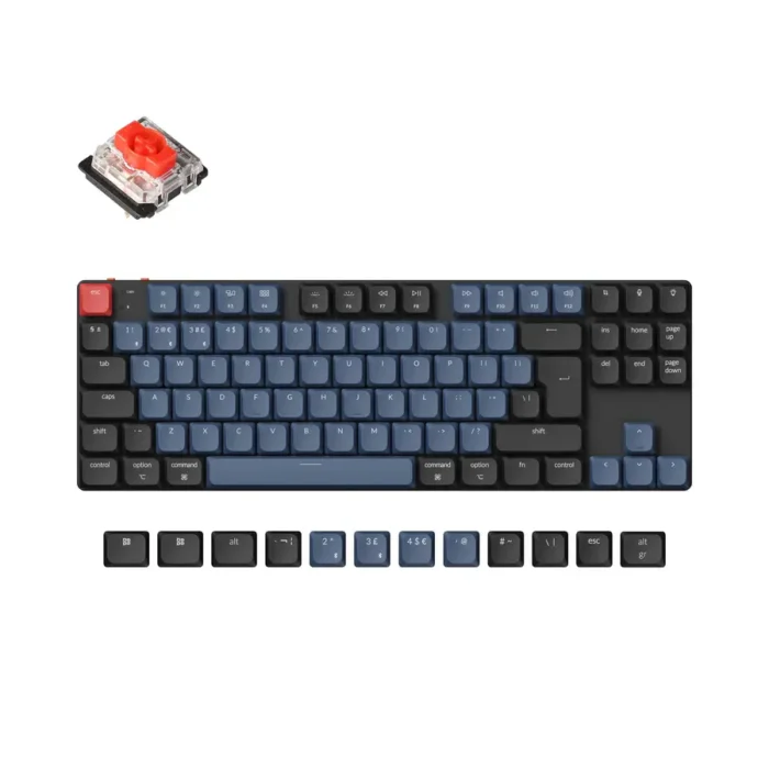 Механична клавиатура Keychron K1 Pro QMK/VIA TKL Gateron Low Profile Red Switch, RGB Backlight, ABS - Image 1