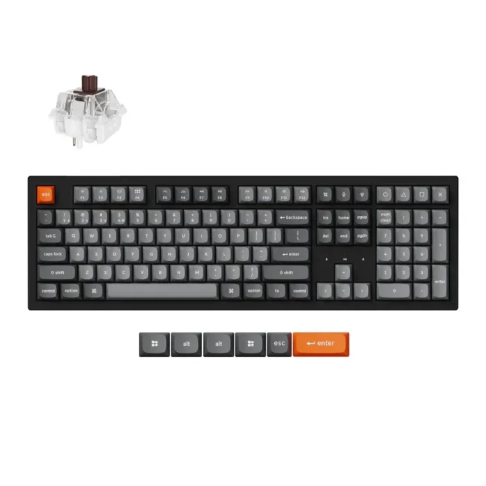 Механична клавиатура Keychron K10 Max QMK/VIA Full Size - Keychron Super Brown Switch, RGB Backlight - Image 1