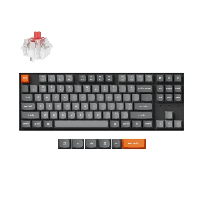 Механична клавиатура Keychron K8 Max QMK/VIA TKL - Keychron Super Red Switch, RGB Backlight - Image 1