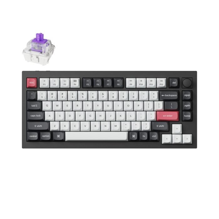 Механична клавиатура Keychron Q1 HE QMK 75% Carbon Black - Wireless - Image 1