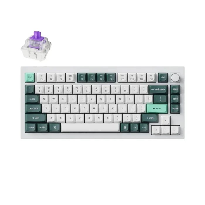 Механична клавиатура Keychron Q1 HE QMK 75% Shell White - Gateron Double-Rail Magnetic Nebula Switch - Image 1