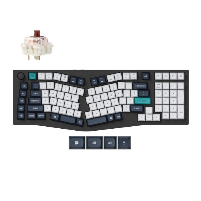 Механична клавиатура Keychron Q13 Max Carbon Black - Wireless, Jupiter Brown - Image 1
