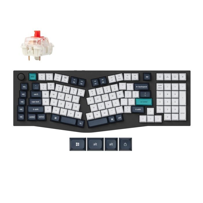 Механична клавиатура Keychron Q13 Max Carbon Black - Wireless, Jupiter Red - Image 1