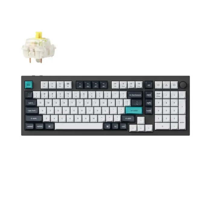 Механична клавиатура Keychron Q5 Max QMK Carbon Black - Gateron Jupiter Banana - Image 1