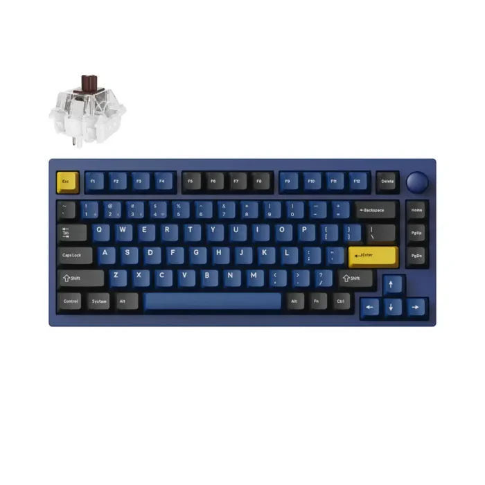 Механична клавиатура Lemokey P1 Pro QMK 75% Navy Blue - Keychron Super Brown Switch - Image 1