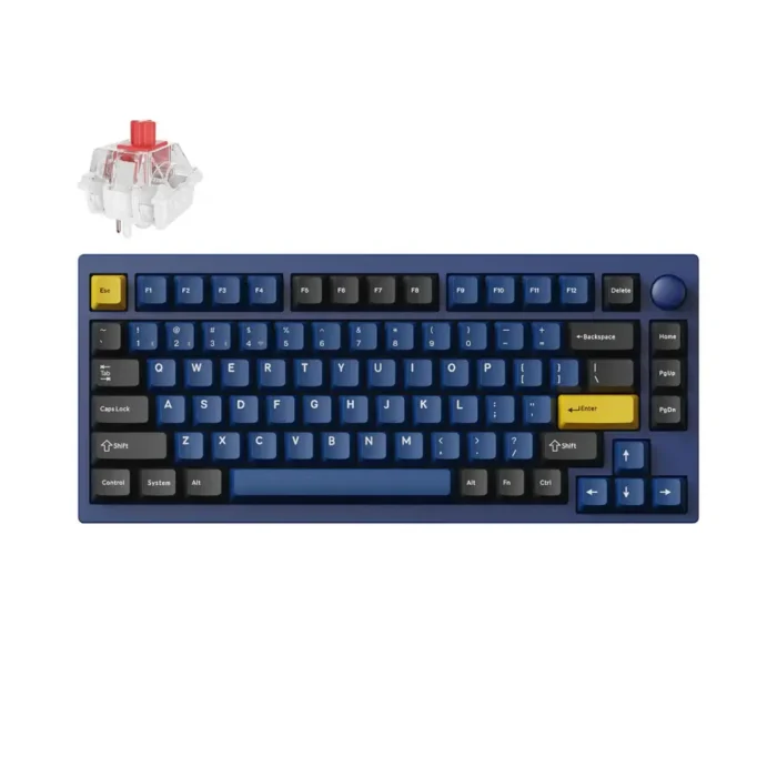 Механична клавиатура Lemokey P1 Pro QMK 75% Navy Blue - Keychron Super Red Switch - Image 1
