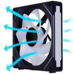 Вентилатор Lian-Li UNI SL-INF Reverse Blade, 140 ARGB PWM, Черен - Image 4
