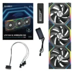 Вентилатори 3бр Lian Li UNI FAN SL Wireless ARGB PWM - 120 mm Черен + Контролер - Image 11