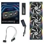 Вентилатори 3бр Lian Li UNI FAN SL Wireless ARGB PWM Reverse Blade - 120 mm Черен + Контролер - Image 11