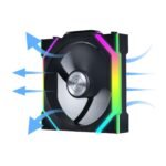 Вентилатори 3бр Lian Li UNI FAN SL Wireless ARGB PWM Reverse Blade - 120 mm Черен + Контролер - Image 3