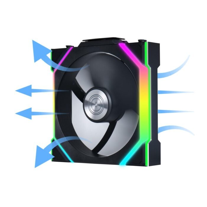 Вентилатори 3бр Lian Li UNI FAN SL Wireless ARGB PWM Reverse Blade - 120 mm Черен + Контролер - Image 3