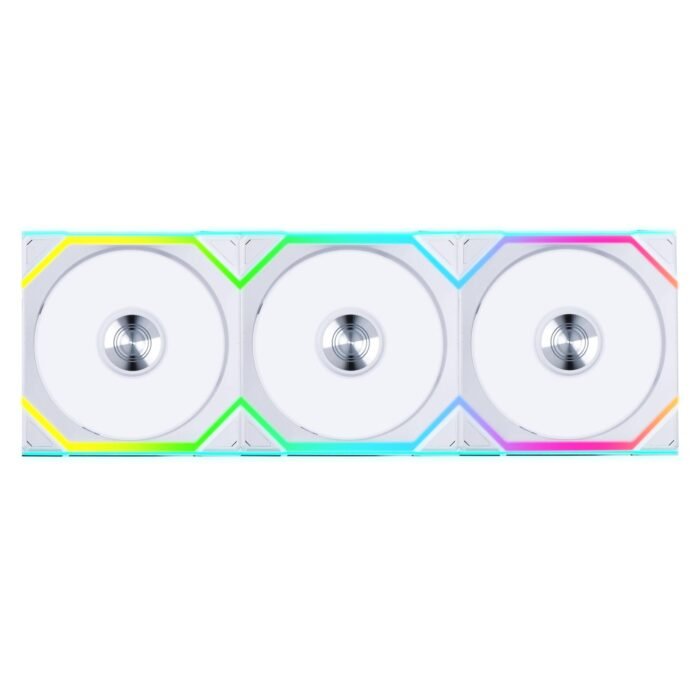 Вентилатори 3бр Lian Li UNI FAN SL Wireless ARGB PWM Reverse Blade - 120 mm Бели + Контролер - Image 1