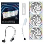 Вентилатори 3бр Lian Li UNI FAN SL Wireless ARGB PWM Reverse Blade - 120 mm Бели + Контролер - Image 11