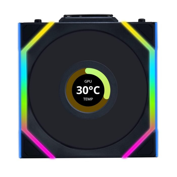Вентилатор Lian Li UNI FAN SL Wireless LCD Reverse Blade ARGB PWM - 120 mm Черен - Image 1