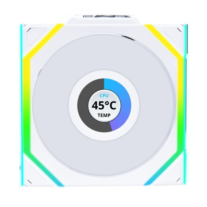 Вентилатори 3бр Lian Li UNI FAN SL Wireless LCD ARGB PWM - 120 mm Бели - Image 4