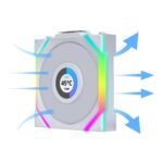 Вентилатори 3бр Lian Li UNI FAN SL Wireless LCD ARGB PWM - 120 mm Бели - Image 3