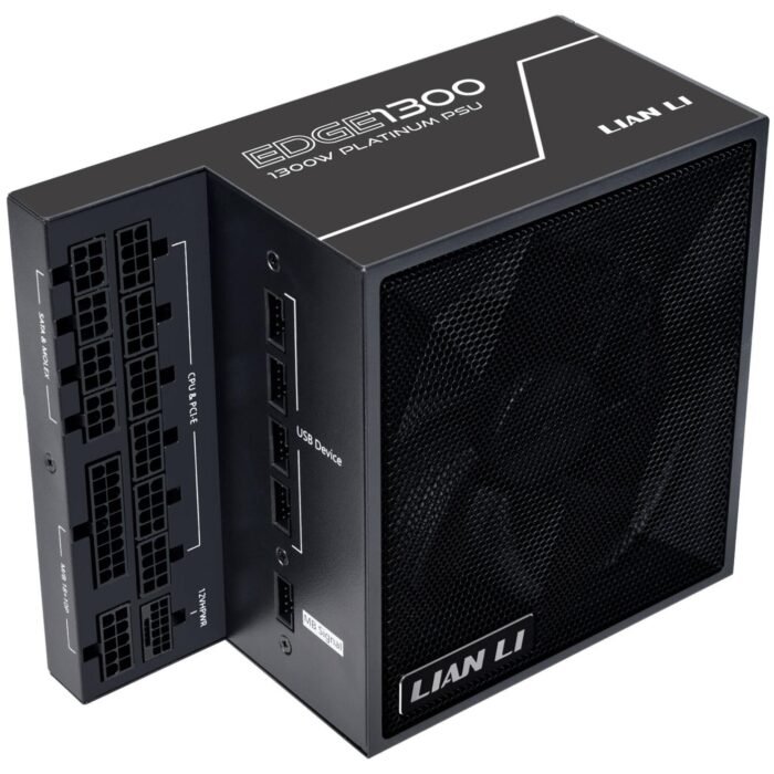 Захранващ блок Lian Li EDGE EG1300 Black 1300W 80+ Platinum PCIe 5.1, ATX 3.1 - Image 1