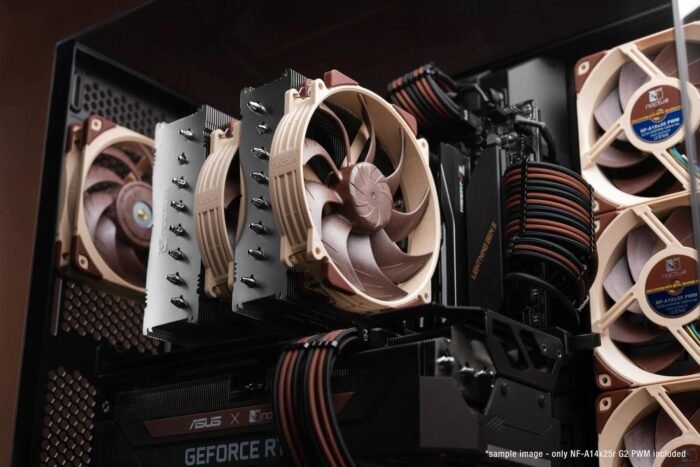 Комплект вентилатори Noctua NF-A14x25r G2 PWM Sx2-PP, 2 x Fan 140mm - Image 5