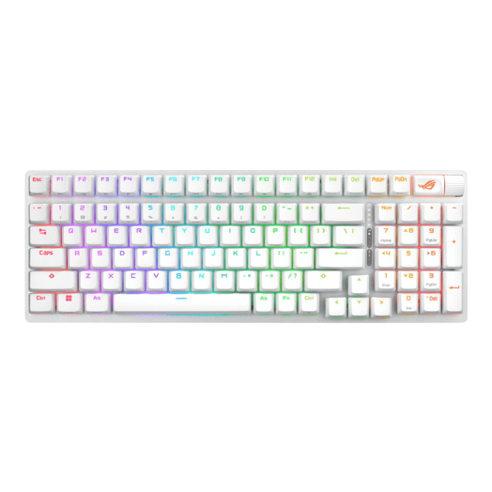 Геймърска безжична Клавиатура ASUS ROG Strix Scope II 96 - Moonlight White - Image 3