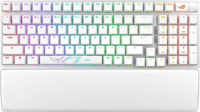 Геймърска безжична Клавиатура ASUS ROG Strix Scope II 96 - Moonlight White - Image 1